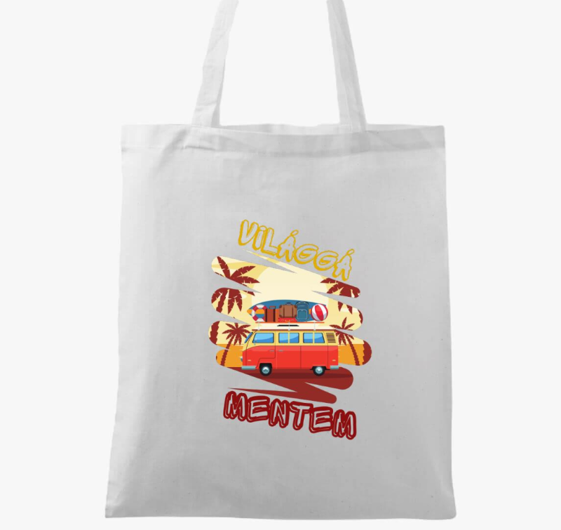 Világgá mentem , utazás, nyaralás vászontáska