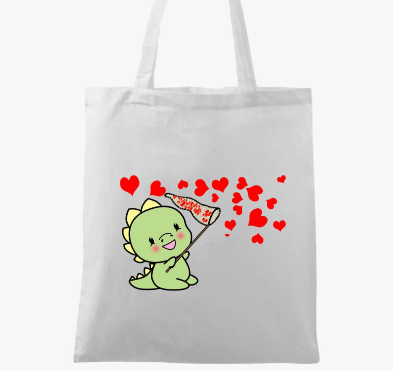 Dínó szívet fúj fiú vászontáska