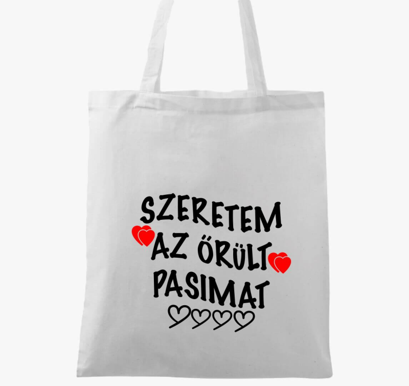 Szeretem az őrült pasimat páros vászontáska