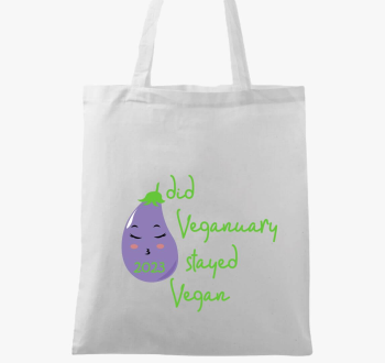 Did Veganuary 2023 padlizsános (zöld betűs) vászontáska