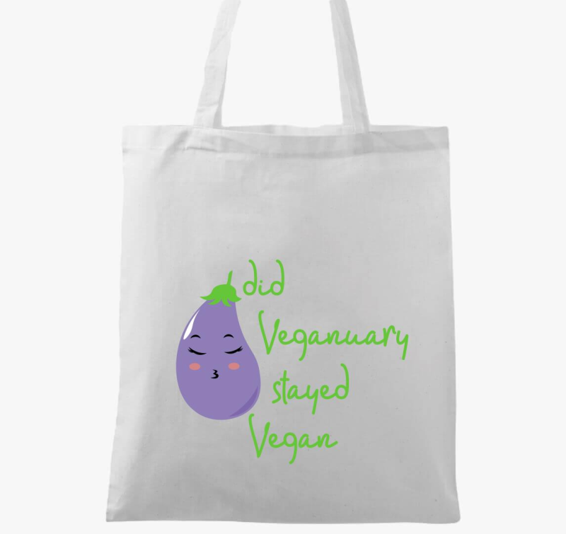 Did Veganuary padlizsános (zöld betűs) vászontáska