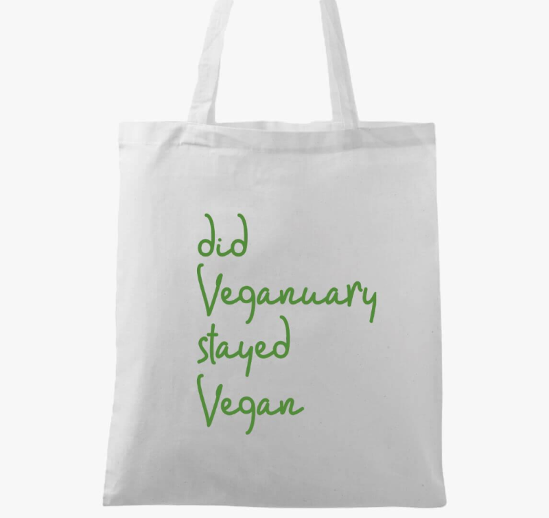 Did Veganuary (dőlt zöld betűs) vászontáska
