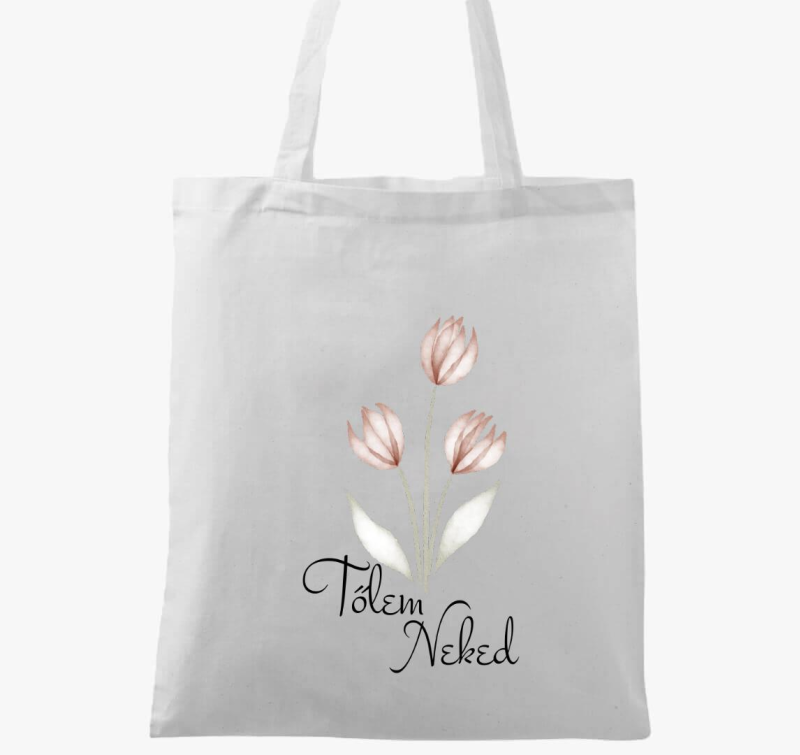Tőlem Neked tulipános vászontáska