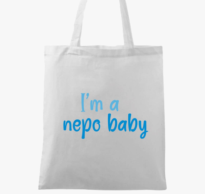 I'm a nepo baby (kék) feliratos vászontáska