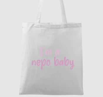 I'm a nepo baby (rózsaszín) feliratos vászontáska