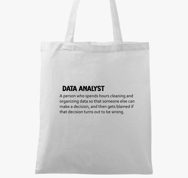Data analyst vászontáska