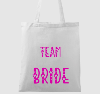 Team Bride pink vászontáska