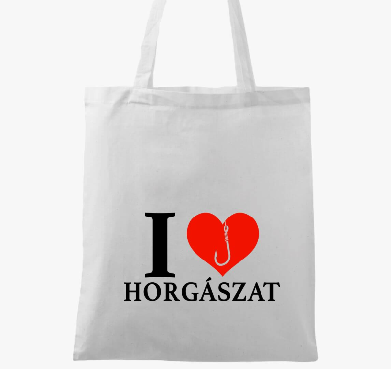 I love horgászat vászontáska