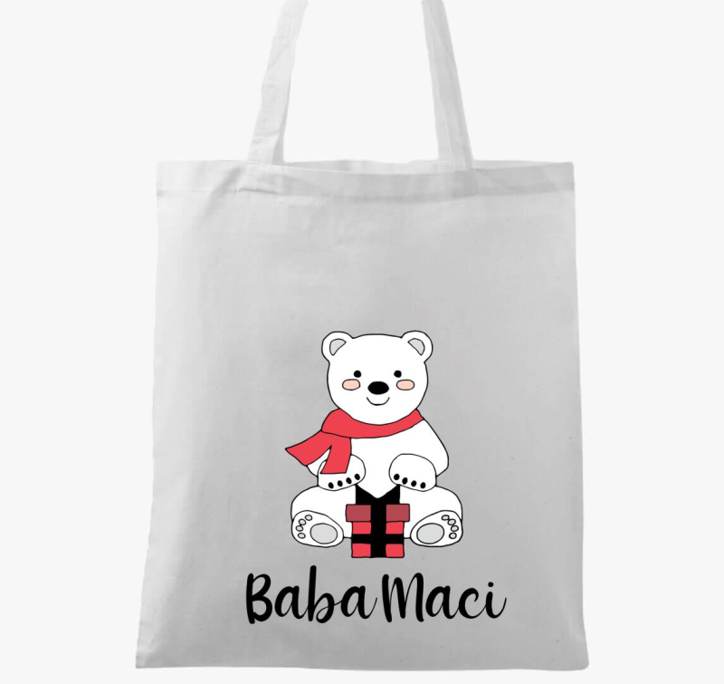 Baba maci karácsonyi vászontáska