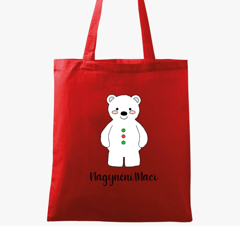 Nagynéni maci karácsonyi vászontáska