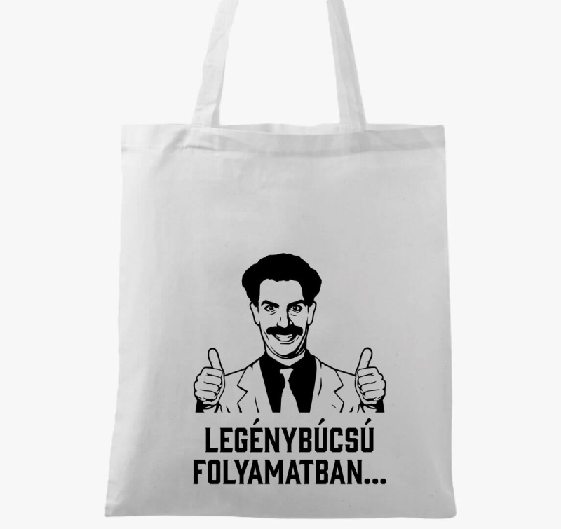 Borat legénybúcsú folyamatban vászontáska