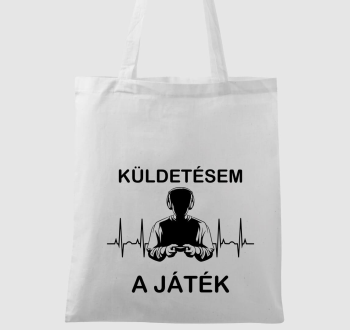 Küldetésem a játék gamer vászontáska