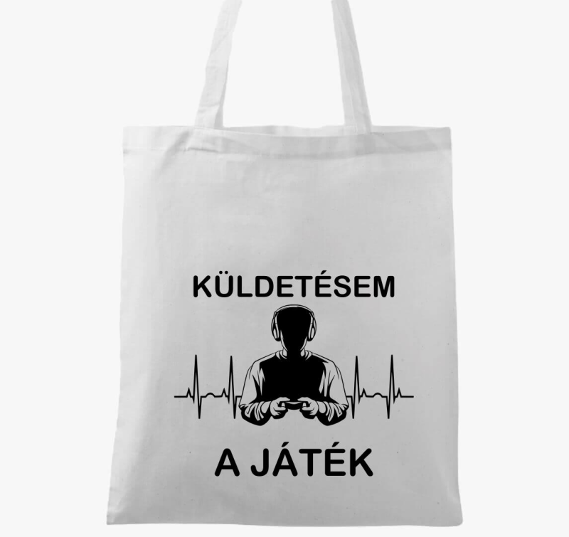 Küldetésem a játék gamer vászontáska