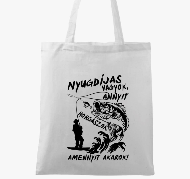 Nyugdíjas vagyok, annyit horgászok, amennyit akarok vászontáska