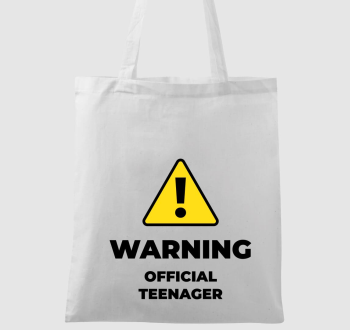 WARNING OFFICIAL TEENAGER (BRTH) vászontáska