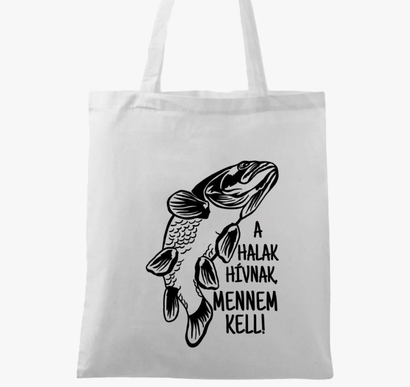 Horgászoknak A halak hívnak mennem kell Amúr vászontáska