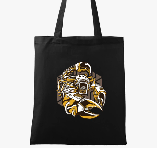 Steampunk skorpió vászontáska...