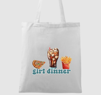 girl dinner fastfood vászontáska
