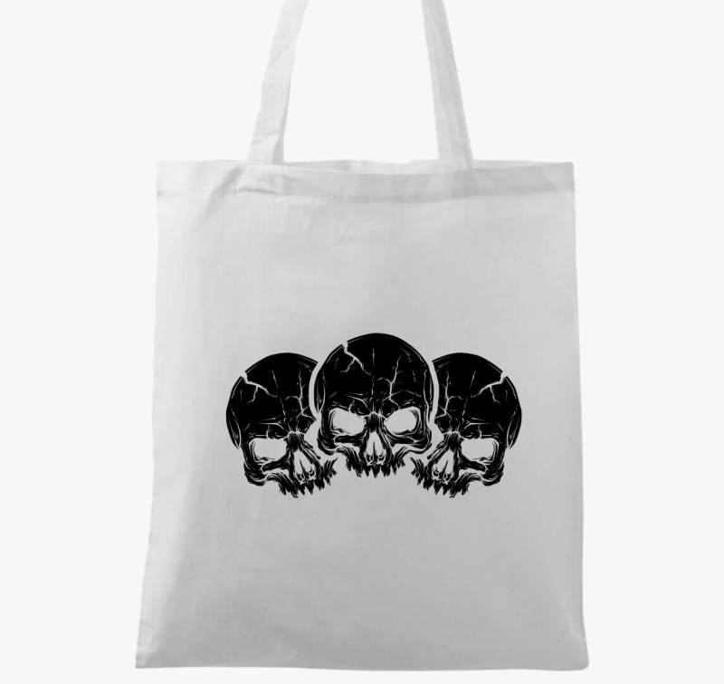 3 black skulls vászontáska