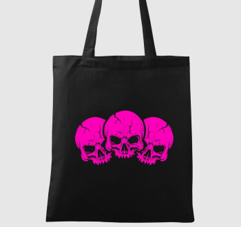 3 pink skulls vászontáska
