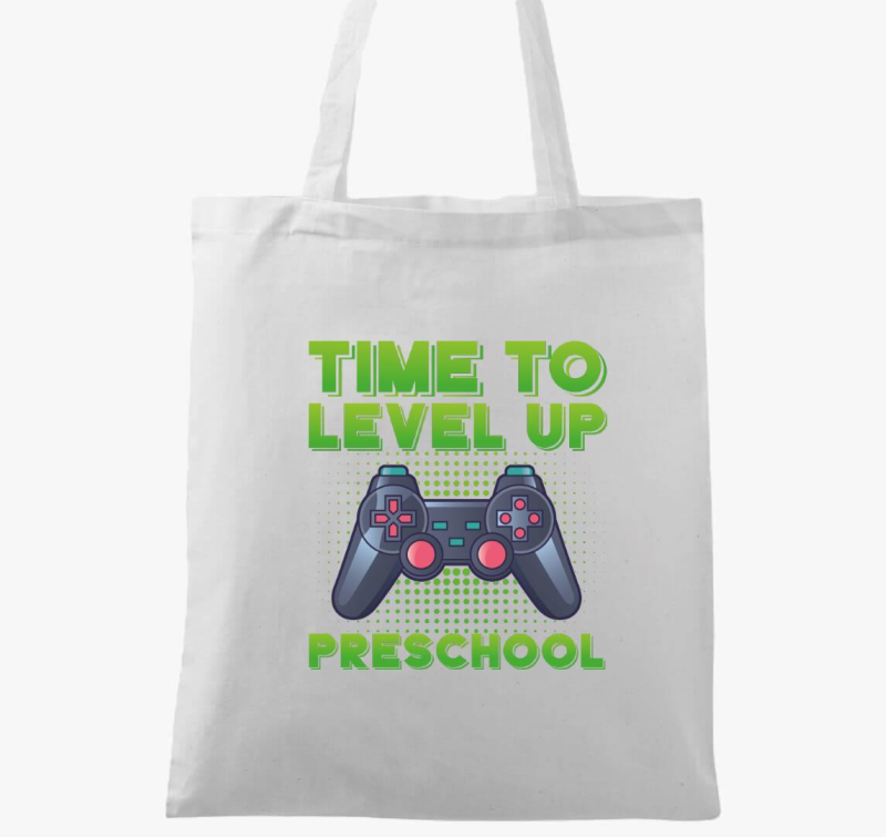 Preschool zöld feliratos vászontáska