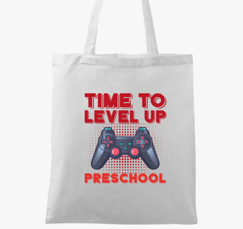 Preschool piros feliratos vászontáska