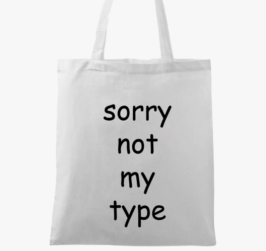 Comic sans type vászontáska