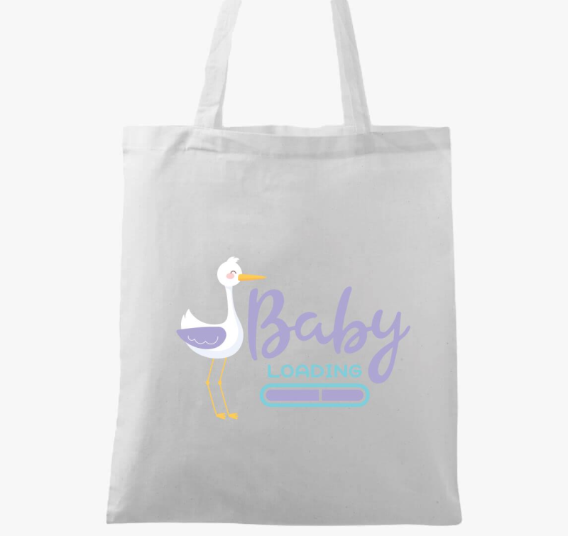 Baby loading gólyás vászontáska