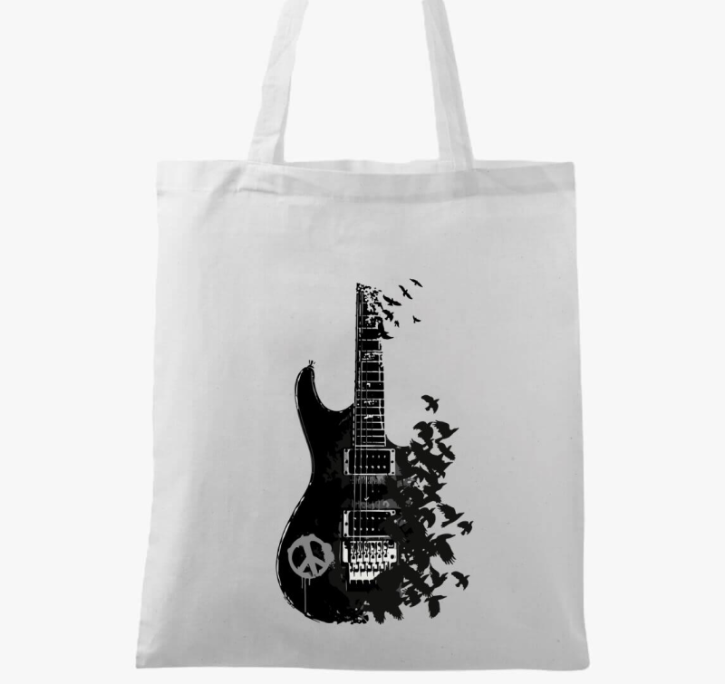Black guitar and crow vászontáska