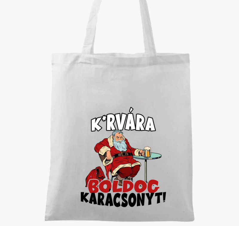 K*rvára boldog karácsonyt vászontáska