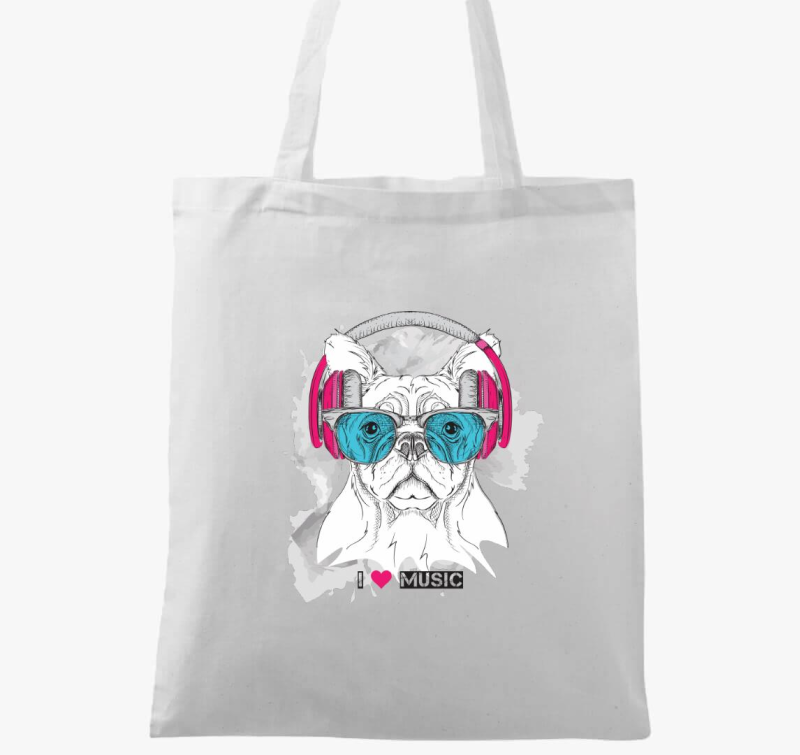 Frenchie music vászontáska