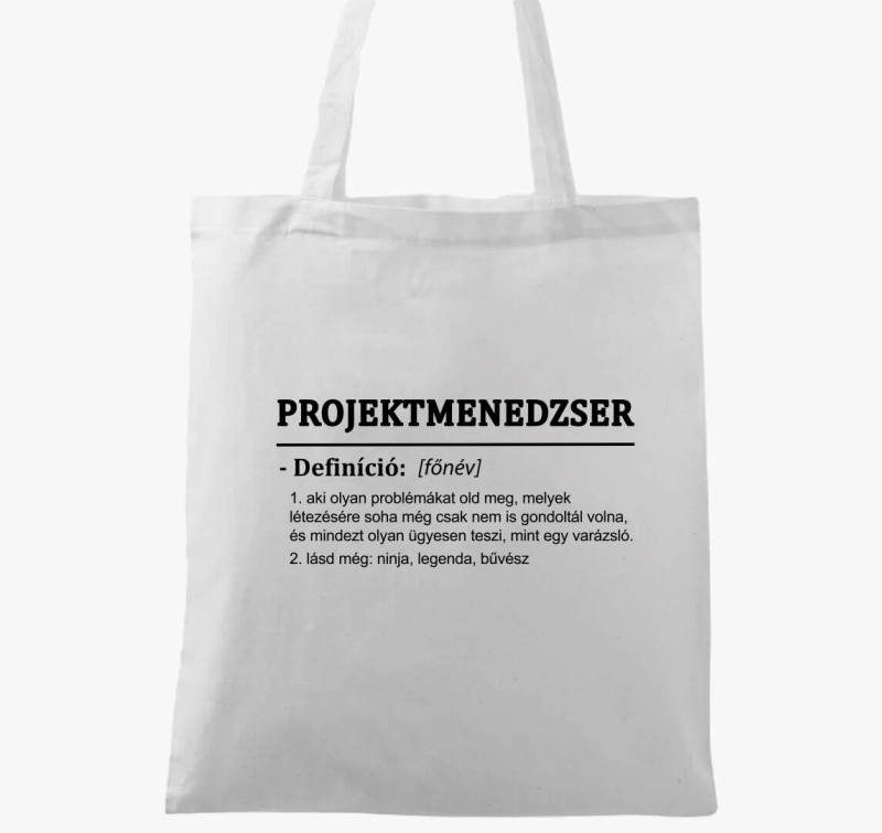 Projektmenedzser vászontáska