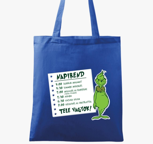 Grincs napirend vászontáska