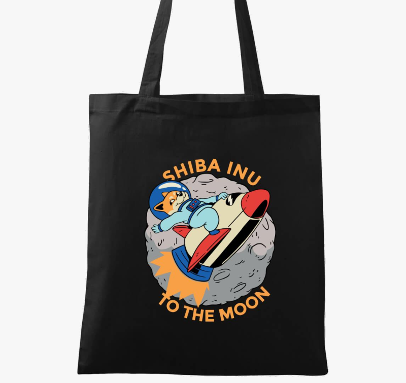 Shiba inut a holdra vászontáska