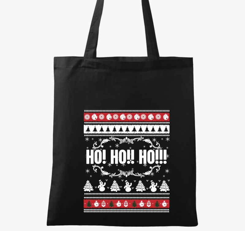 Ho ho ho karácsonyi mintás vászontáska