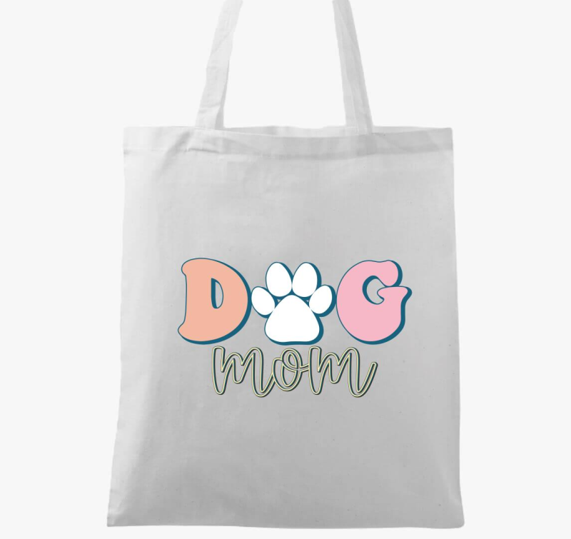 Dog Mom pasztell vászontáska