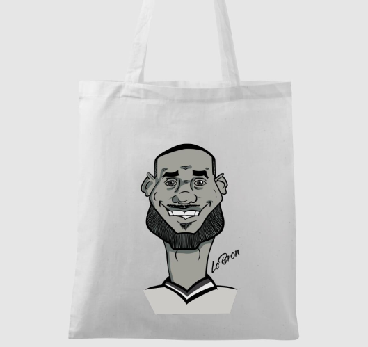 LeBron caricature vászontáska...