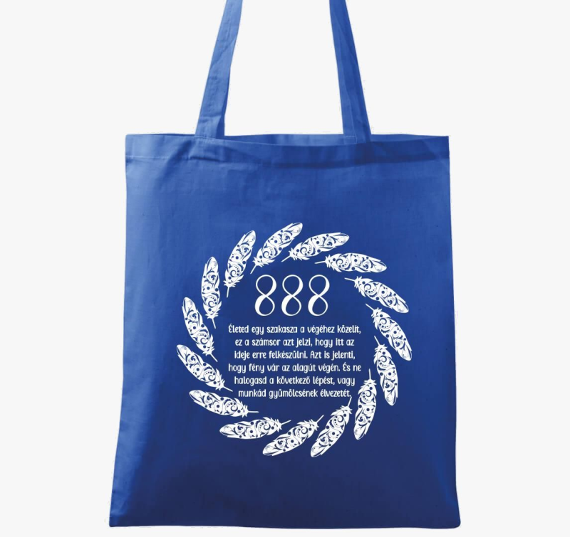 888 angyali szám vászontáska