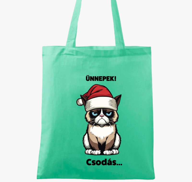 Csodás grumpy cat vászontáska