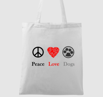 Peace Love Dogs vászontáska