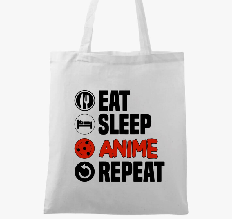 Eat sleep anime repeat vászontáska