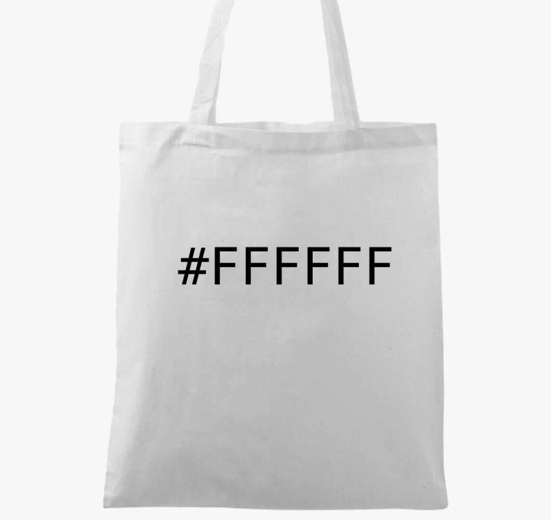 Fehér hex színkódos vászontáska 