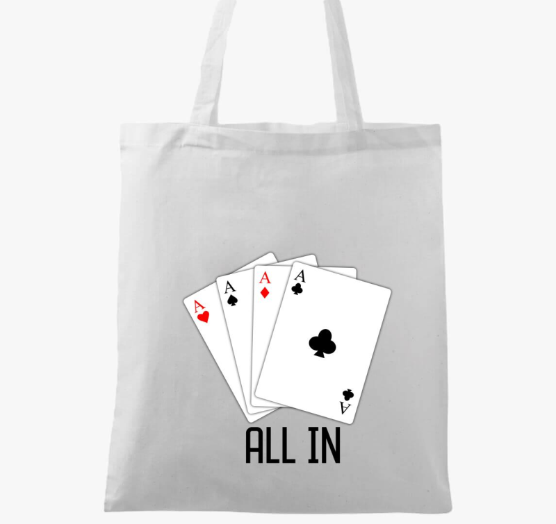 Póker, kártyamintás vászontáska