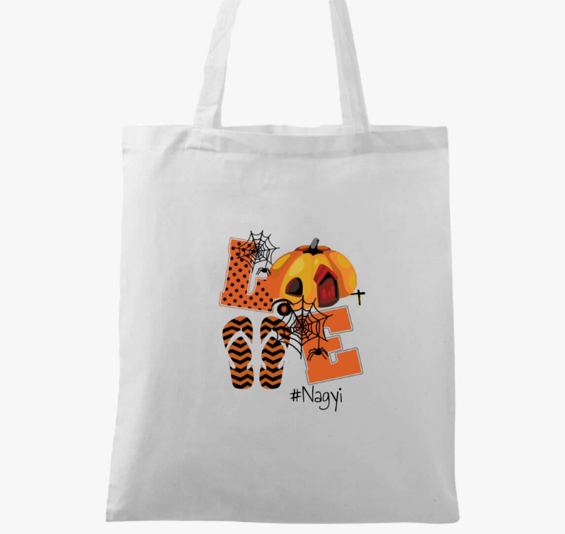 Halloweeni vászontáska-egyedi névvel
