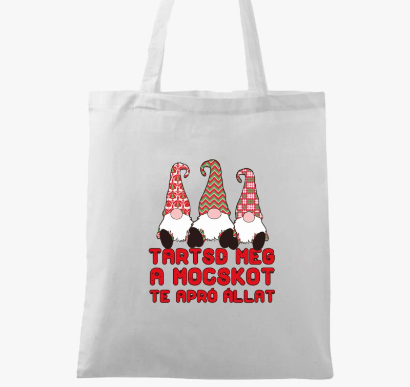Manós karácsonyi vászontáska