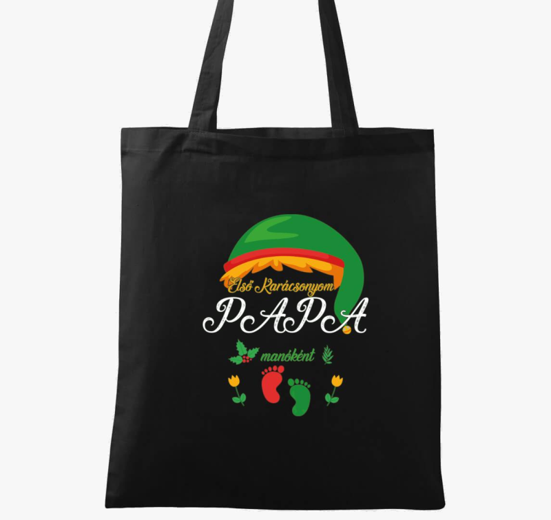 Karácsonyi papa manós vászontáska