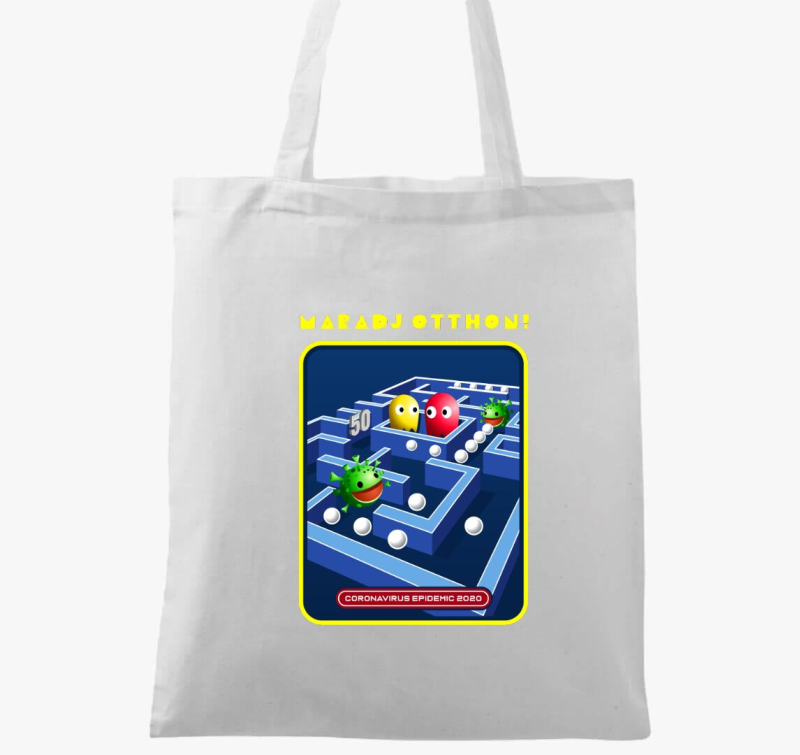 Maradj otthon pacmenes vászontáska