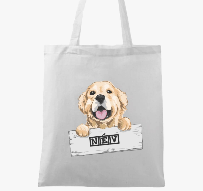 Golden retrieveres vászontáska - Választható névvel