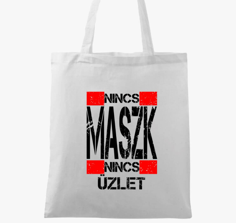 Nincs maszk, nincs üzlet vászontáska