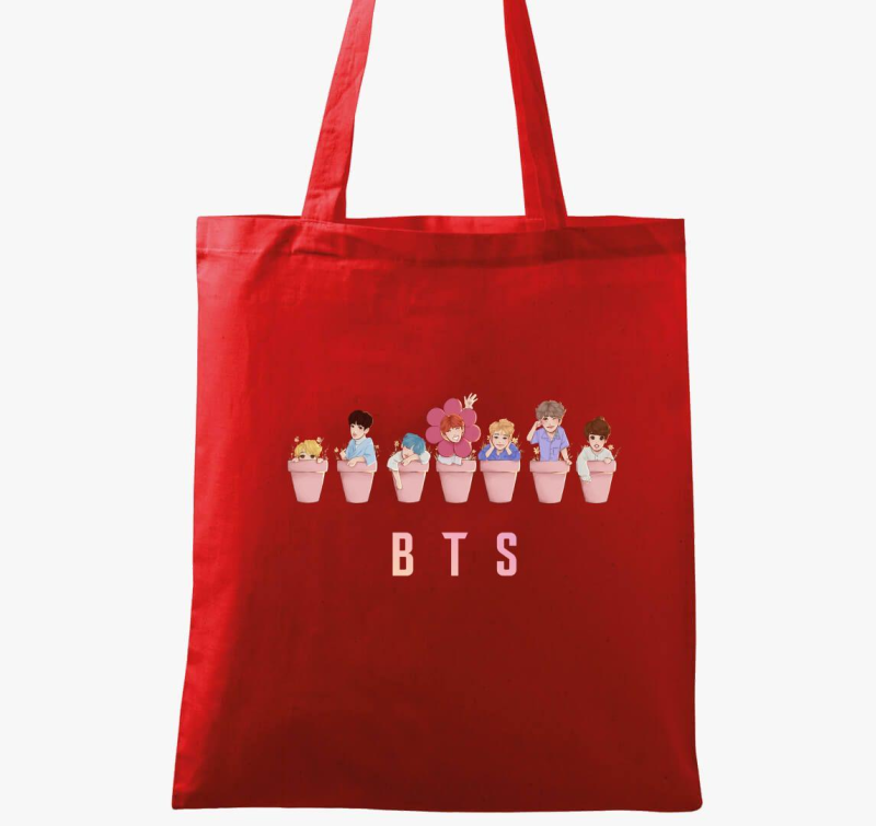 BTS virágok vászontáska